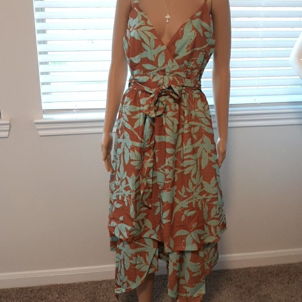 L'atise by Amy Handkerchief Hem Midi Dress - Floral Eyelet - Picture 11 of 11